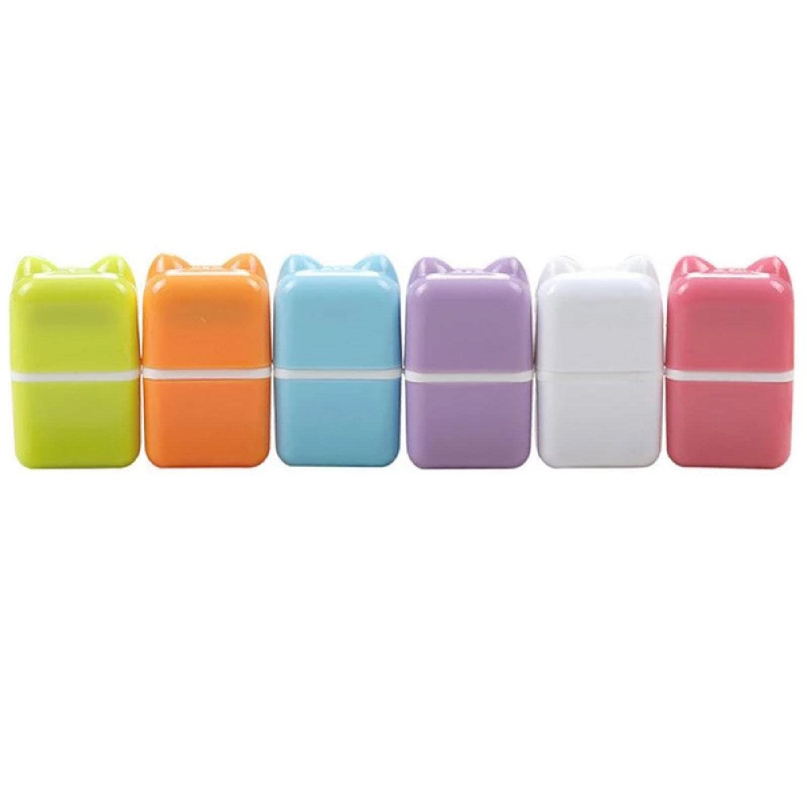 Gomme da matita in gomma da 24 pezzi, gomma da cancellare rettangolare colorata a forma di animale dei cartoni animati, gomme da cancellare per ufficio scolastico