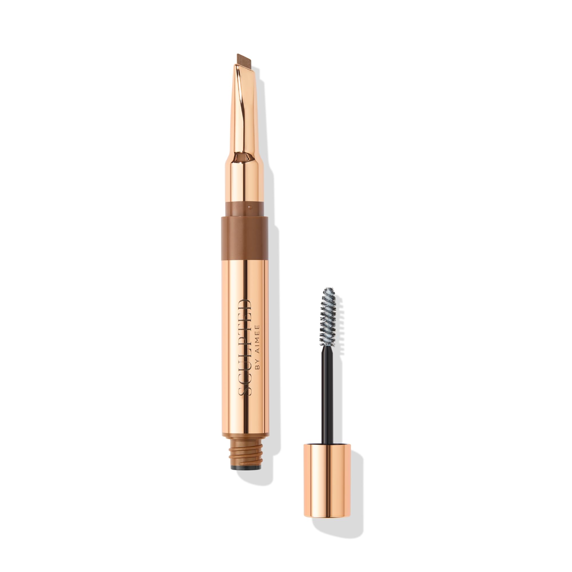 Shape & Set Soft Brown Eyebrow Pencil & Fixing Gel Duo from Sculpted by Aimee 2.5ml, Travel-Friendly