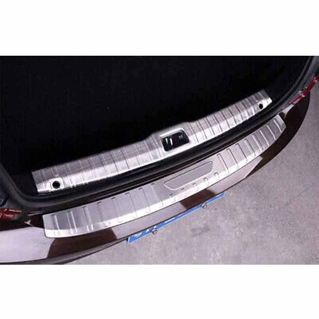 DYTWXG Protecteur de Pare-Chocs de Plaque de seuil en Acier Inoxydable pour Volvo S90 2017 2018 2019, seuils de Porte arrière de Voiture