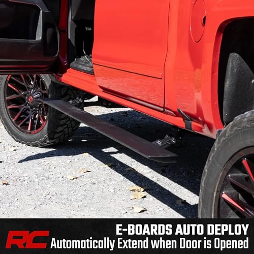Estribos eléctricos retractiles Rough Country para Chevy Silverado y GMC Sierra 1500-3500HD miniatura 4