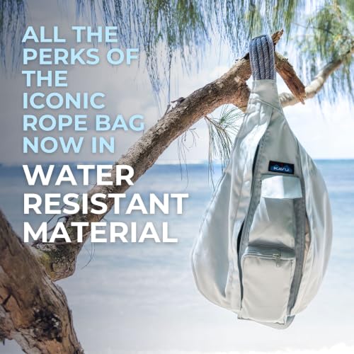 Image of KAVU Rope Sling, Water-Resistant Crossbody Bag | 600D Recycled Polyester, Water Resistant, 0.8 lbs | 22-44-In Strap, 2 Zip Compartments & Phone Pocket | Hiking & Travel