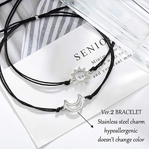 MANVEN Matching Bracelets for Couples Best Friends Pinky Promise Bracelets Birthday Gifts for Family Sister Women Men3