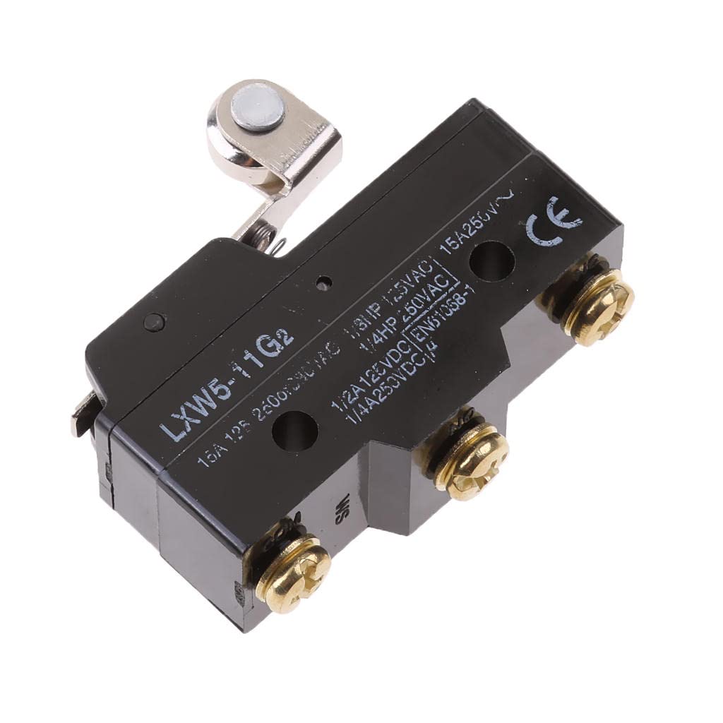 Colcolo Black Lxw5 11G2 Spdt Momentary Micro Switch With Roller Lever Arm 15A