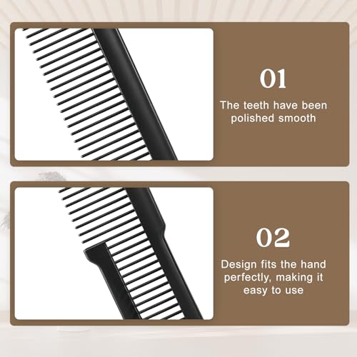 6 Peines para Corte de Cabello Multiusos en Plástico miniatura 3