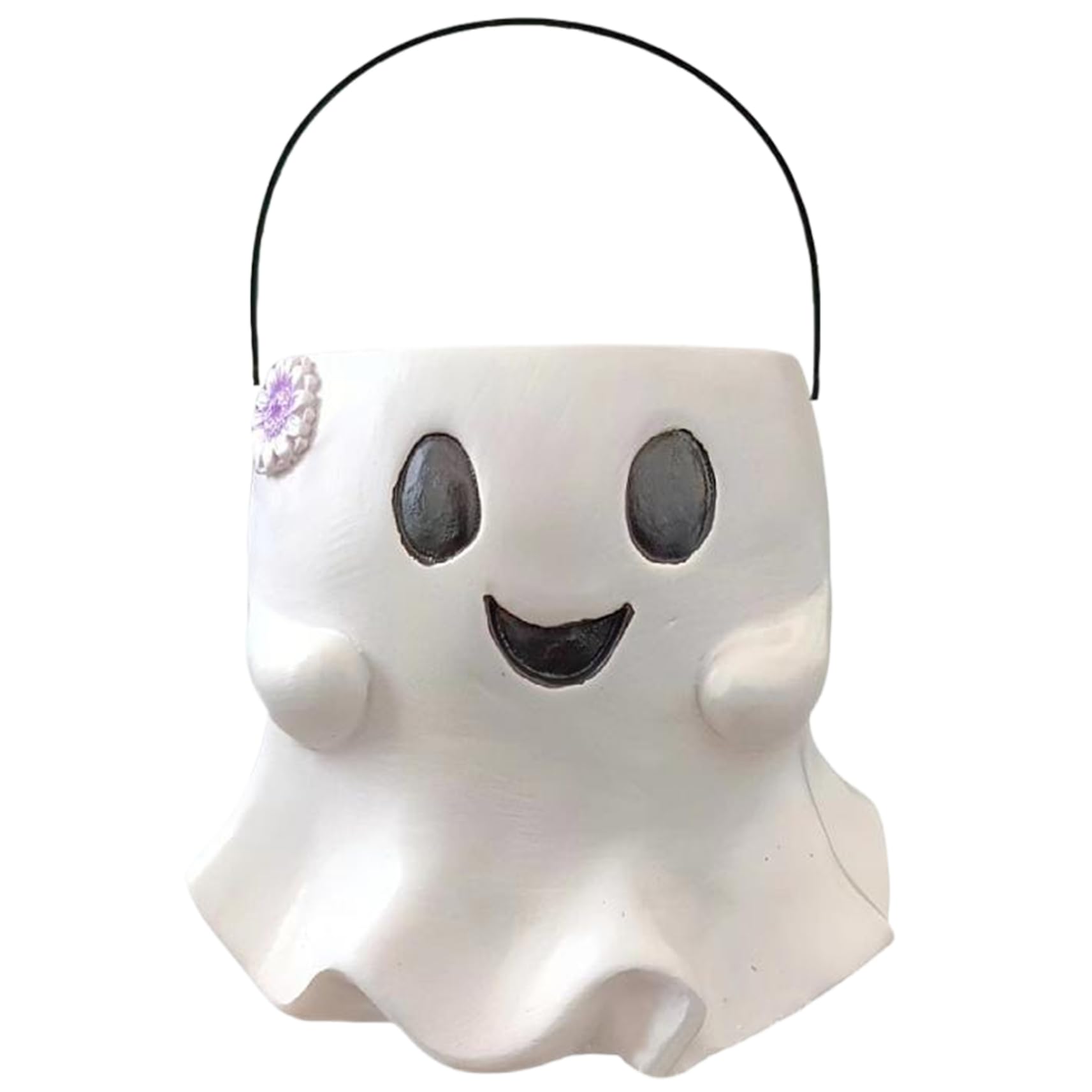 Seau à bonbons d'Halloween en résine solide de 15cm anti-casse pour décoration de table stable
