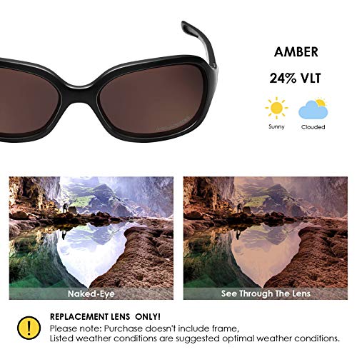 Image of BLAZERBUCK Polarized Replacement Lenses & Nose Pad for Oakley Pulse OO9198 Sunglasses