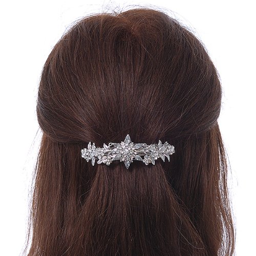 Semplice fermaglio per capelli con fermaglio per capelli in cristallo