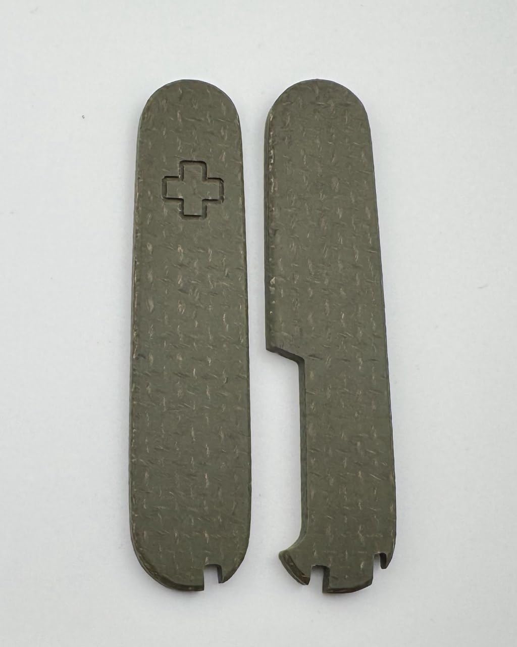 Replacement Covers For Victorinox Scales Plus 91mm Canvas Burlap Micarta Handles With Toothpick Tweezers Pin And Ballpoint Pen Slots (Large Army Green)