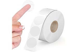 1" Waterproof Clear Circle Sticker Labels for Envelopes, Cosmetic Boxes, and Gift Bags