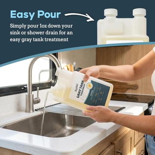 Image of Liquified RV Toilet Treatment - Gray Holding Tank Digester - Odor Eliminator - Lemon Scent - Matts RV Reviews - 3 Pack