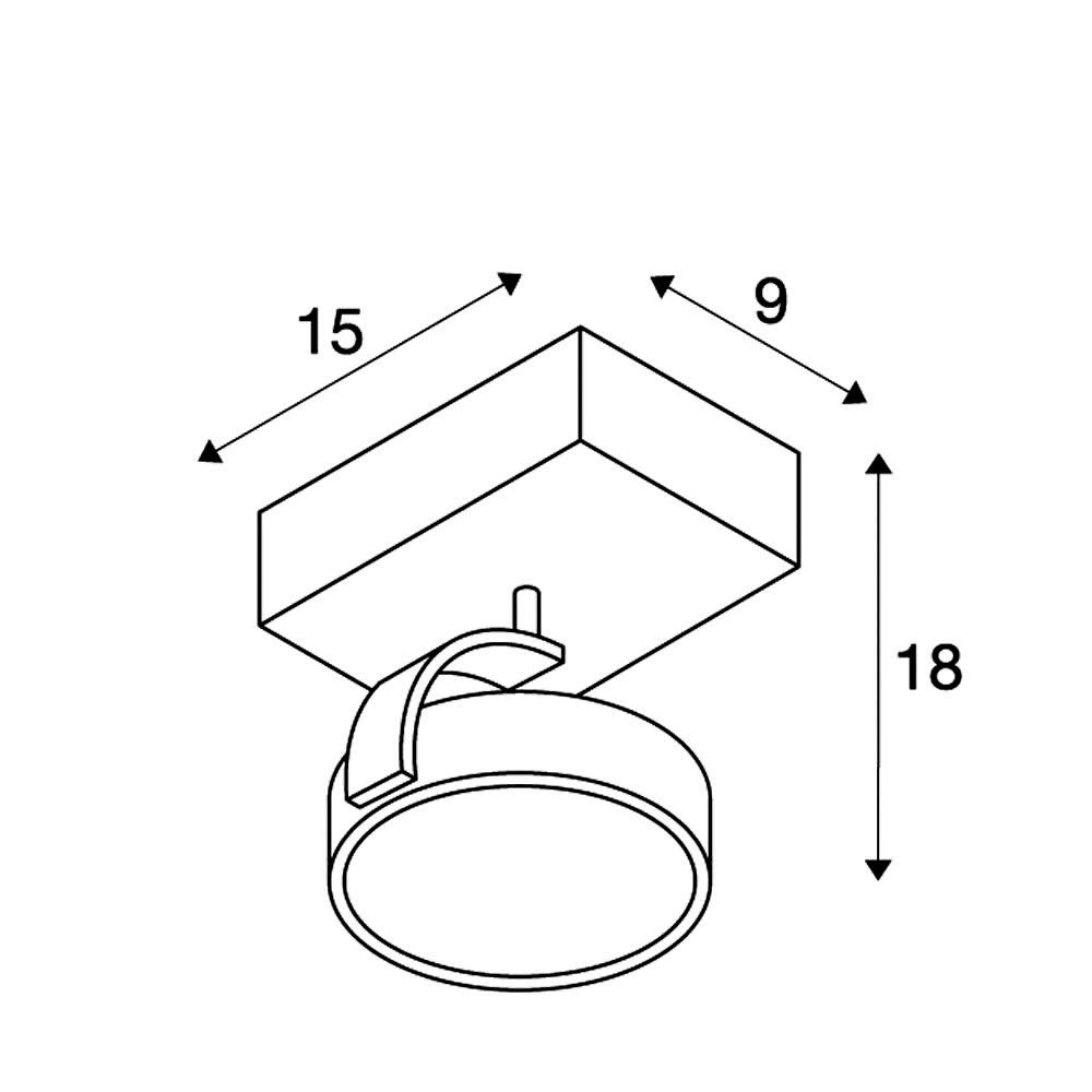 SLV KALU | Dimmbare Wand- und Deckenleuchte zur Beleuchtung innen, LED Strahler, dreh- und schwenkbar, LED Spot, Deckenstrahler, Decken-Lampen | einflammig, GU10, rund, Weiß, max. 75W