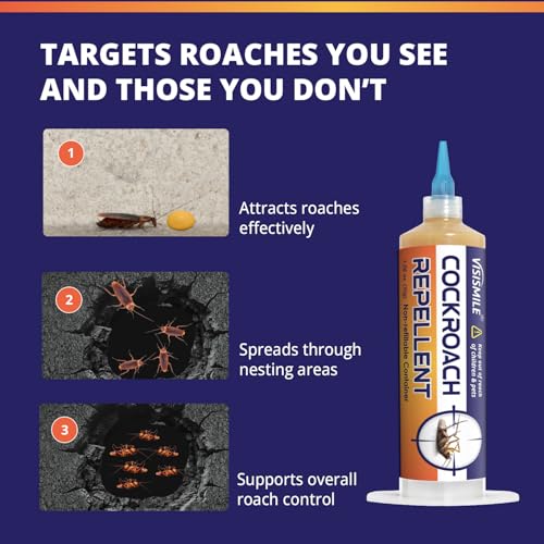 Image of Cockroach Gel Bait Indoor and Outdoor: Roach Repellents for German Cockroaches, Small Roaches- Cockroach Deterrent for Homes and Kitchens 1 PCS