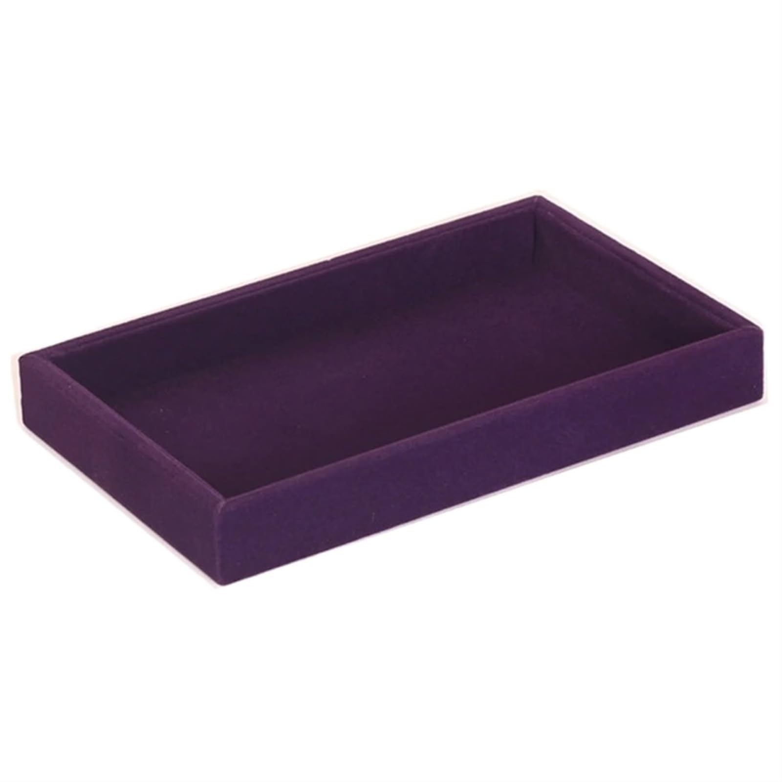 ESTDKMNOS Portable Jewellery Case， Velvet Jewelry Storage Tray Multicolor For Earrings Rings Necklaces Pendants Bracelets(Purple)