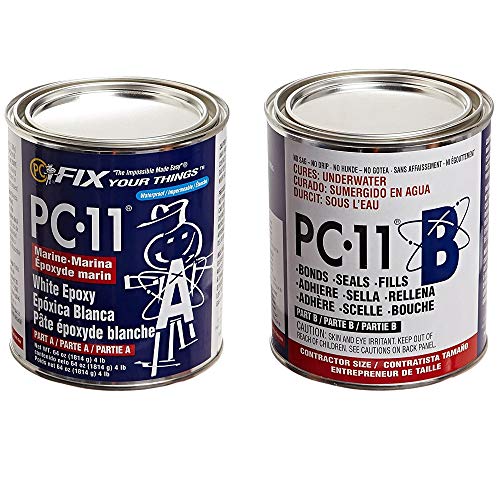 Image of PC-Products PC-11 Epoxy Adhesive Paste, Two-Part Marine Grade, 4lb in Two Cans, Off White 640111