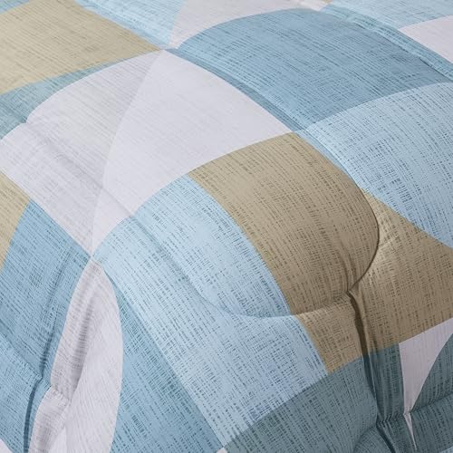 Geometric Comforter Set Full Size with Sheets Bed in a Bag โ Deep Pocket Fitted Sheet with Elastic Corners, Cozy Comforter, Pillowcases & Shams โ Soft Microfiber All Season Bedding โ Machine Washable