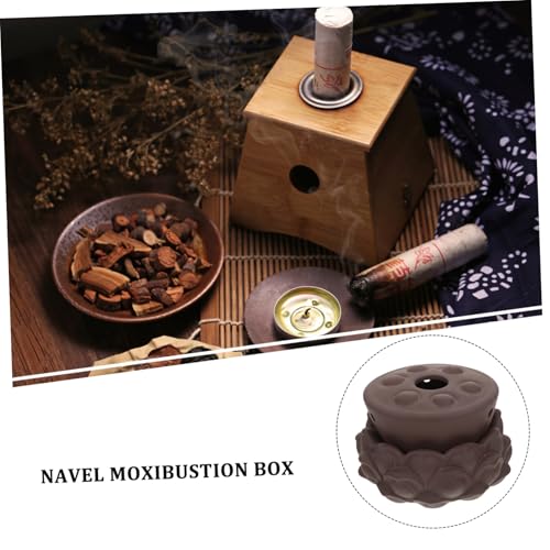 Navel Moxibustion Pot Lightweight Purple Sand Moxa-Wool Box for Body Health Portable Hot Compress Tool for Elderly and Sub-Healthy Individuals Elegant miniatura 4