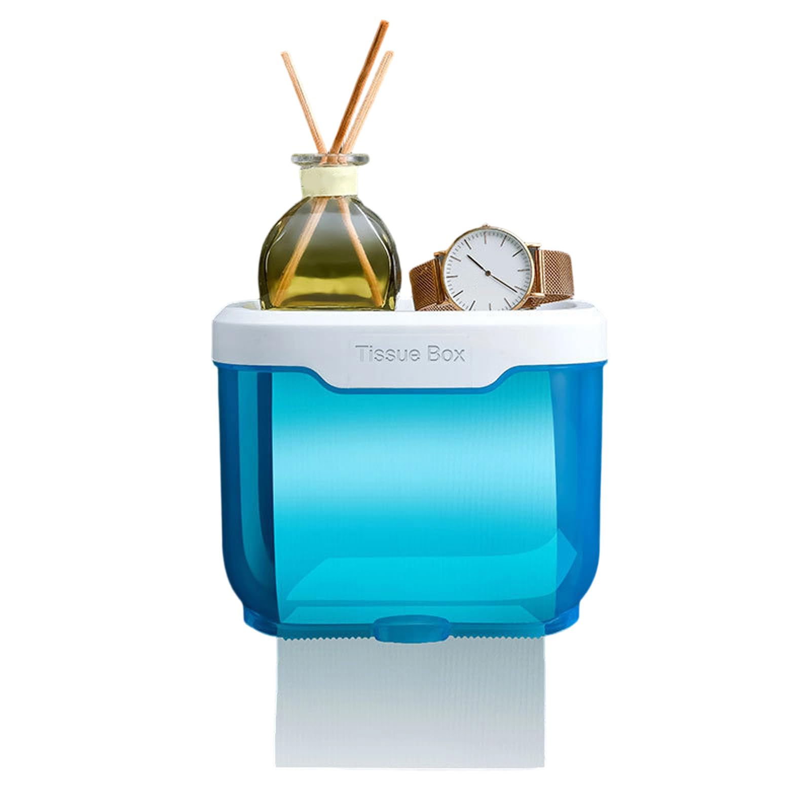 Hsyzygian Practical Tissue Box Container Box Storage Holder for Wet Environment Wall Mounted Waterproof Tissue Case Modern Toilet Papers Dispenser
