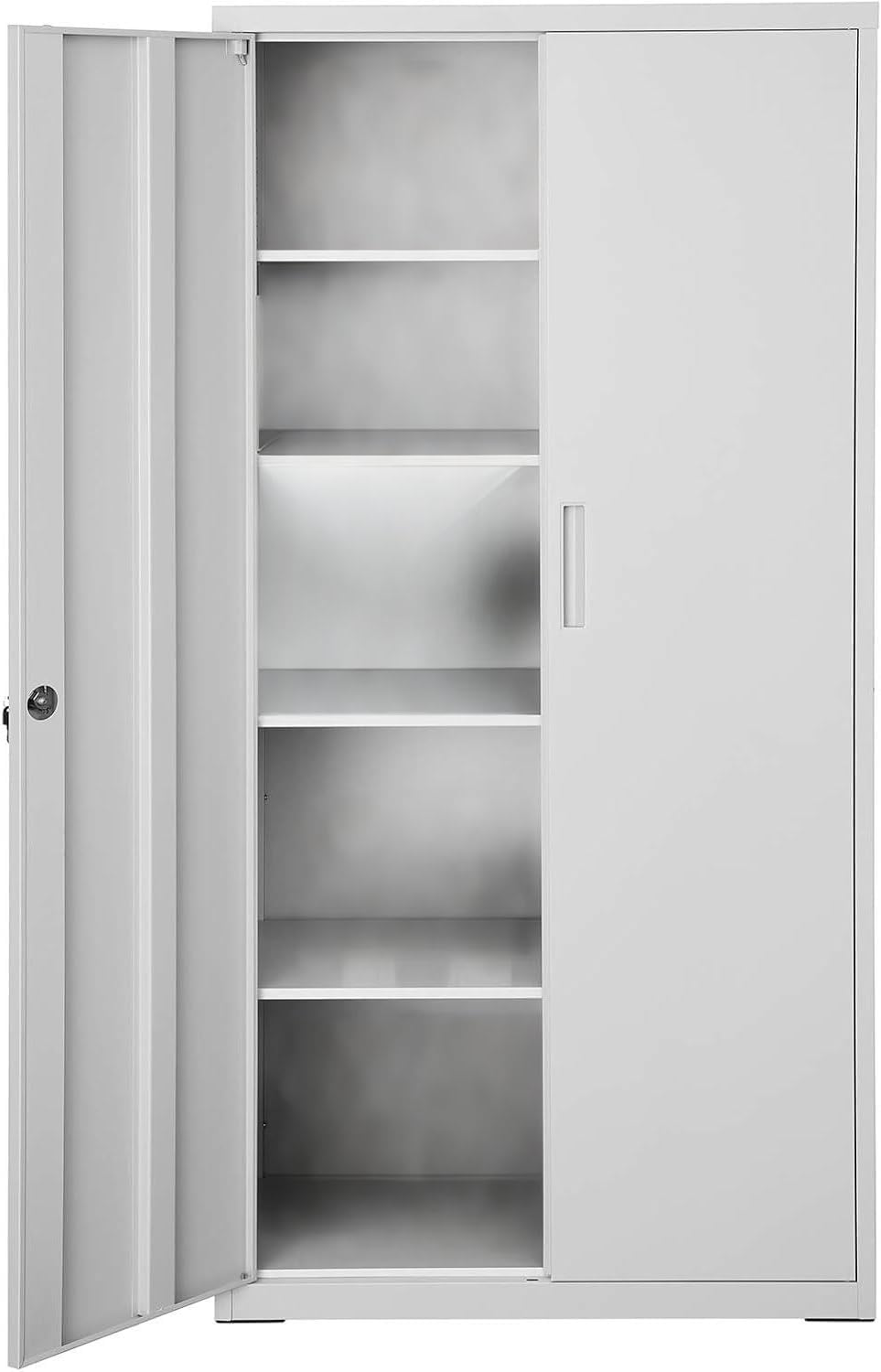 Aktenschrank, Mehrzweckschrank, Stahl-Aufbewahrungsschrank, Doppeltüren, Schloss, Werkzeugschrank, verstellbare Ablagen