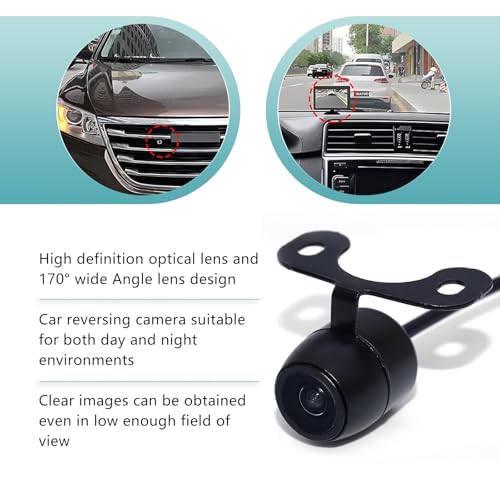 Image of 1 PC Car HD Rearview Camera Kit, 170 Wide-Angle Butterfly IP68 Waterproof Anti-Vibration Camera + Video Cable + Power Cable + Two Mounting Screws, Modification Accessories, for Cars (Black)