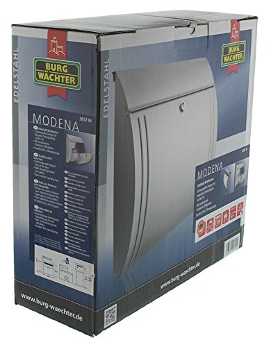 Burg-Wächter roestvrij stalen brievenbus met openingsstop, A4-inworp-formaat, EU-norm EN 13724, roestvrij staal, Modena… - Afbeelding 8