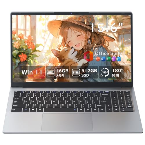 15.6�C���` �m�[�g�p�\�R�� 16GB������ 512GB SSD���ځACore m3 8100Y �v���Z�b�T�[�i�ő�3.4GHz�j Win 11 Pro Office ���� ���b�v�g�b�v�A1920*1080 FHD IPS �t���m�[�gPC�A2.4G/5G