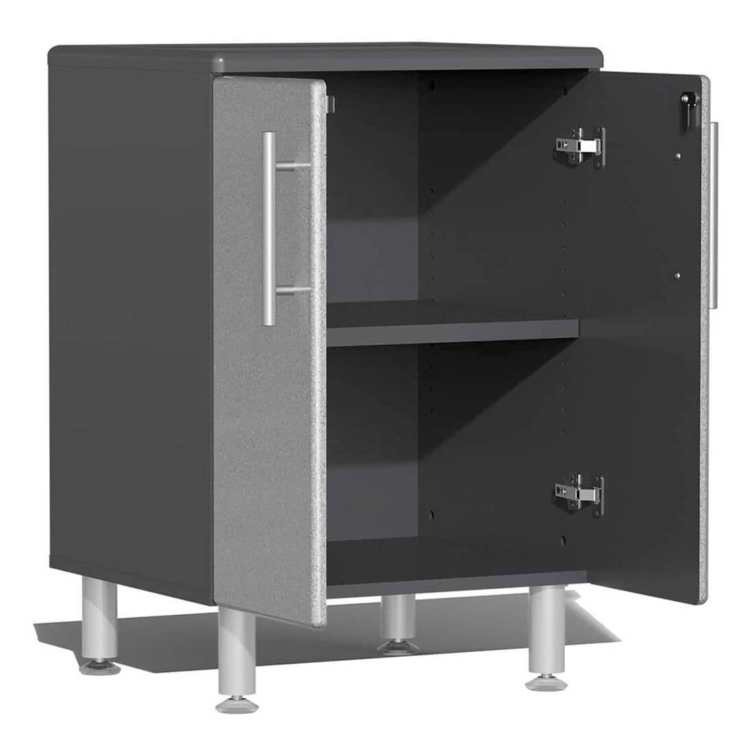 Ulti-Mate UG27040S 4-Piece 2-Door Garage Cabinet Kit in Stardust Silver Metallic, Silver, Grey