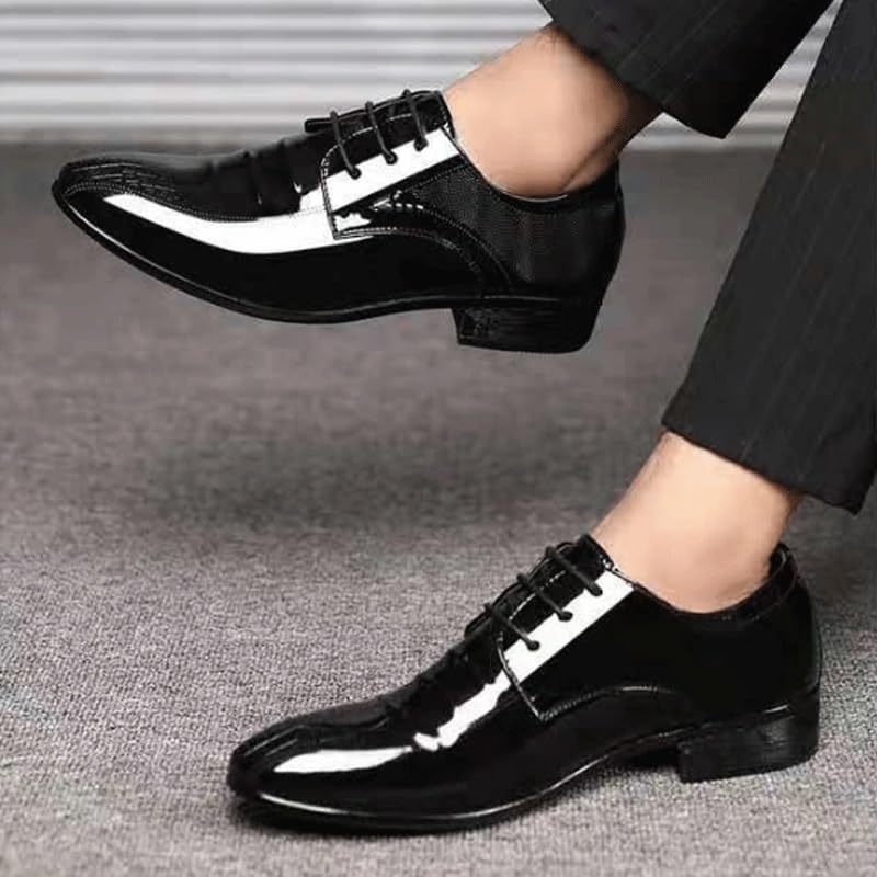 Men's Alligator Crocodile Print Oxfords Fashion Lace Up Dress Shoes Casual Business Work Office Wedding Tuxedo3