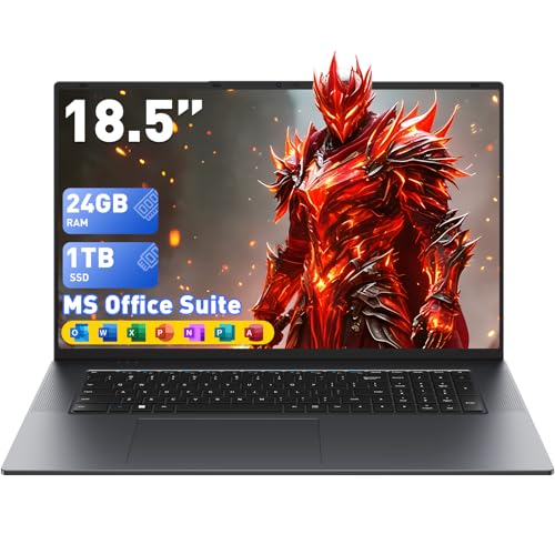 Brhona 18,5' Laptop 24 GB di RAM, SSD 1 TB, processore dual-core m3-8100Y fino a 3,4 GHz, HDMI,...