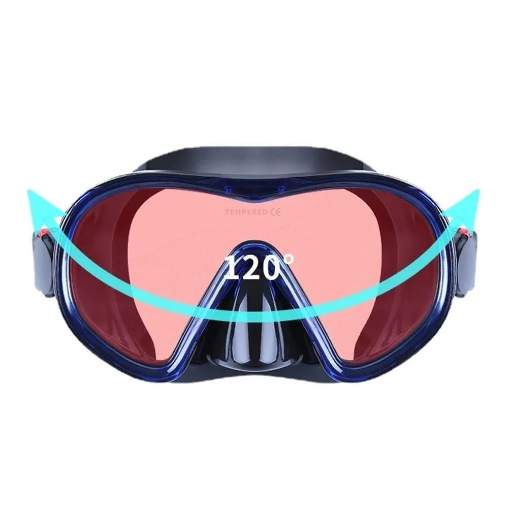 Masque Masque plongée Masque de plongée Transparent à Faible Volume pour Adulte avec Verre trempé pour apnée et plongée en apnée en Silicone Noir sous-Marin
