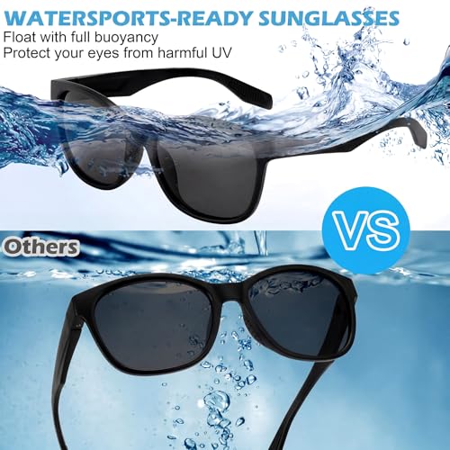 Image of Geiserailie Floating Polarized Fishing Sunglasses for Men Women UV Protection Lightweight Frame Boating Fishing Sport Glasses