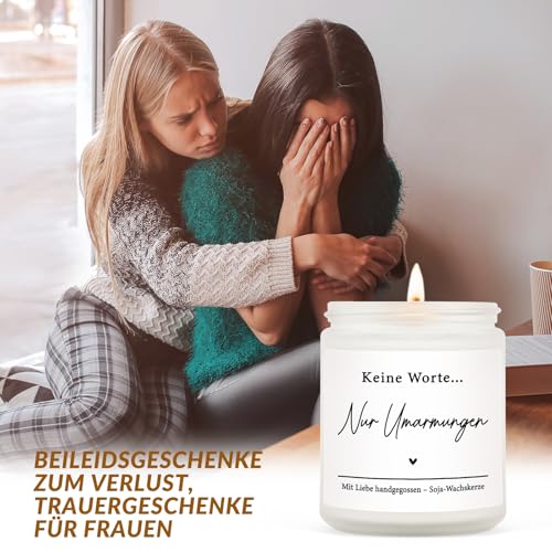 Craftique Trauerkerze Trauergeschenk, Trauerkerzen mit Spruch, Trauer Geschenk, Trost Geschenke, Aufmunterung Geschenke, Lieblingsmensch Geschenk, Gute Besserung für Frauen Männer, Mutmacher