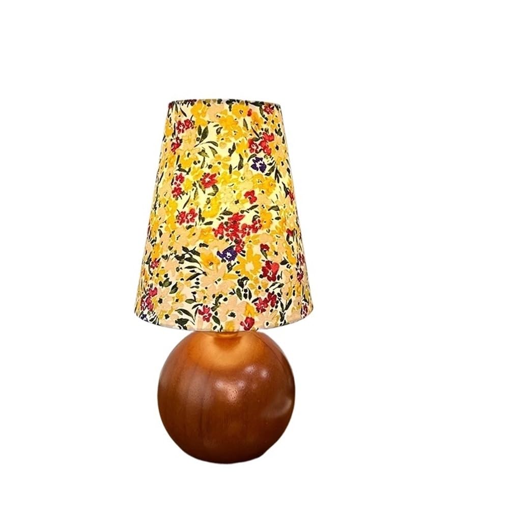 Z4T8M2K6G5 Bedside Lamp Round Wooden Floral Table Lamp Bedroom Study Night Light Three Color Changing