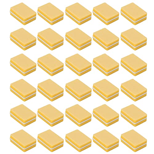 Yechiry 30 Uds Mini Bloques Pulidores de Uñas Herramienta Profesional para Pulir Uñas para Uso Doméstico y de Salón (YELLOW)