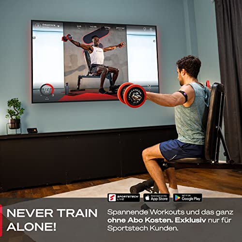 Sportstech AH300 2in1 Hantelset mit Silikonüberzug für Zuhause