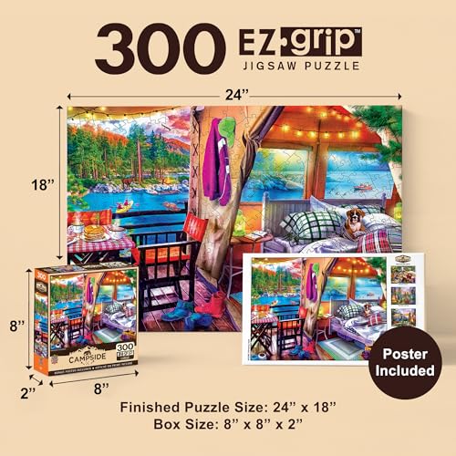 MasterPieces Rompecabezas de 300 Piezas EZ Grip - Estilo Glamping - 18 x 24 pulgadas - Rompecabezas con Arte Vibrante y Piezas Durables - Actividad Familiar, Desafío Mental y Entretenimiento Educativo miniatura 2