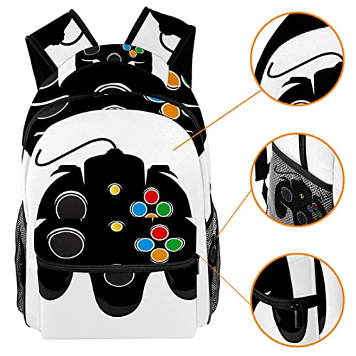 Kikandko Gamepad Controller Joystick Elementary School Bags Lightweight Travel Rucksack Laptop Backpack #TOP2
