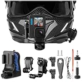 Action Camera Chin Mount for Motorcycle and Dirt Bike Helmet – 360° Rotating...