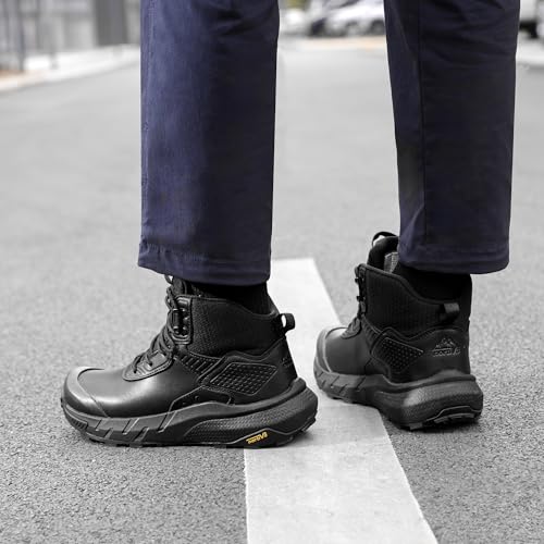 Image of NORTIV 8 Men's Waterproof Military Tactical Work Boots Leather Motorcycle Combat Lightweight Non-Slip Hiking Boots for Men VaporGuard