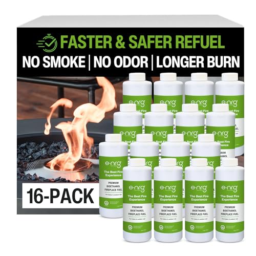 16 QUARTS Odorless, Smoke-Free Ethanol Fireplace Fuel | Best Flame, Fast Pour, Long Burn...