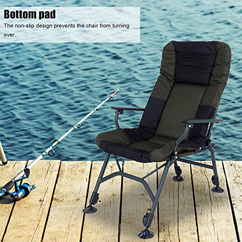 Carp Chair Height Adjustable Model Fishing Chair Armrest Foldable Comfortable Folding Chair Extra Height Adjustable Camping Chair with Sponge Cushion for Fishing Carp Fishing 360 kg - Image 3