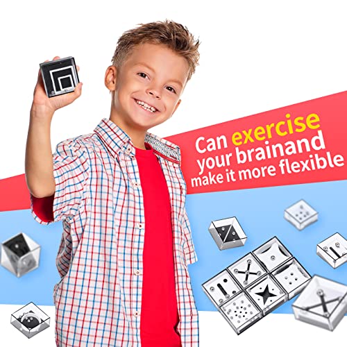 18 Pcs Mini Puzzle Box Balance Iq Maze Game Puzzle Balance Game Box Casual Intelligence Ball Maze Game Challenge Cube Puzzle Brain Teaser Puzzle Cube Stocking Stuffers For Teens #TOP2