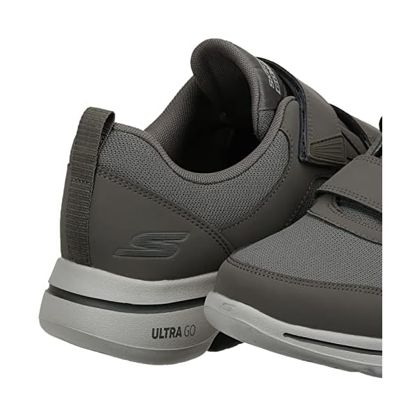Skechers Men's Gowalk-Athletic Hook and Loop Walking Shoes | Two Strap Sneakers | Air-Cooled Foam, Khaki, 10 X-Wide - Image 7