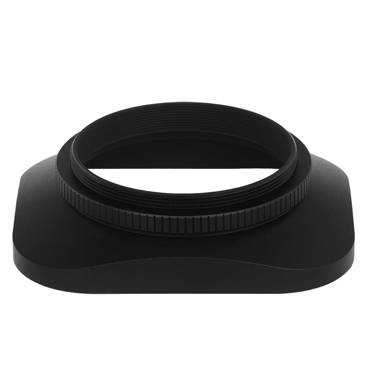 Haoge LH-B46T 46mm Metall Rechteckig Einschrauben Sonnenblende Gegenlichtblende mit Kappe für 46mm Canon Nikon Leica Leitz Zeiss Voigtländer Fujifilm Kamera Objektiv mit 46mm Filtergewinde Schwarz