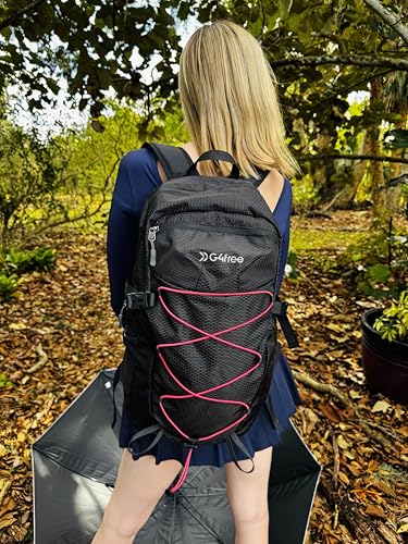 G4Free 30L Lightweight Hiking Backpack for Men Women, Airline Approved Day Pack for Travel, Bussiness Work, Easy Hike(Black)2