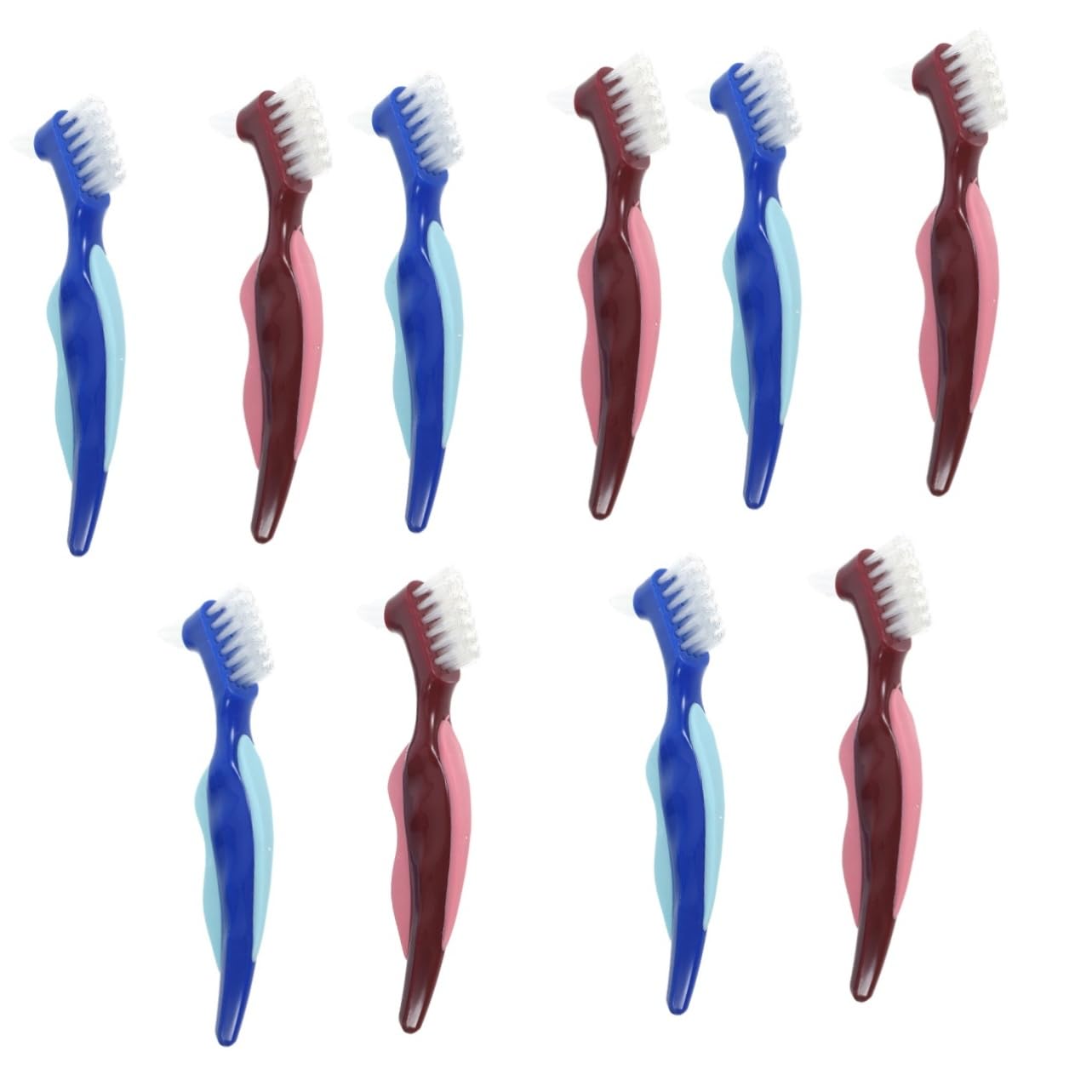 Healeved 10pezzi Spazzolini Per Dentiera Colori Per Orale e Facile Usare e Portatile