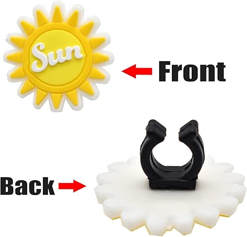 Miniatura 6 de 304560100200 piezas al azar diferentes decoraciones de lápiz de PVC lindo lápiz toppes negro clip clip accesorios de decoración para estudiantes