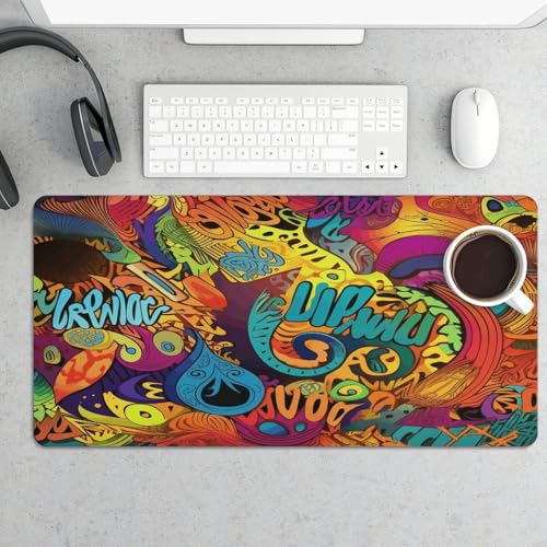 Colorful Pattern Pad para escritorio grande con base de goma miniatura 5