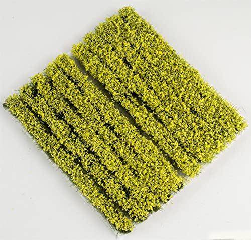 WWS War World Scenics WWScenics 10 x Bandes d'Herbe Statique |de 10 mm Jonquille | GSTDFL10 | Pour Maquettes
