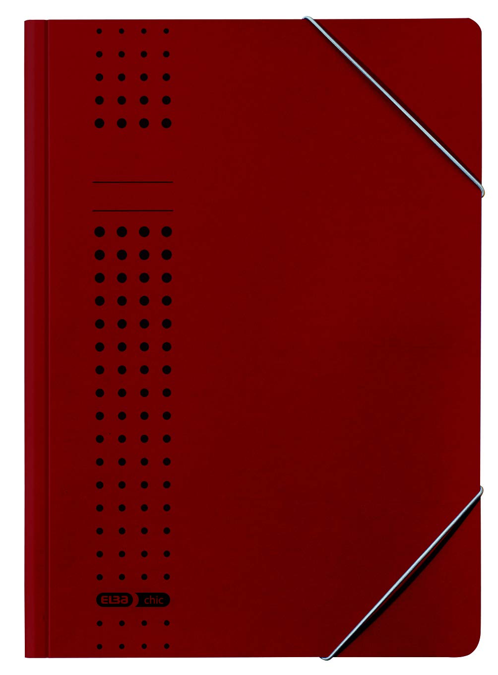 Elba 33470BX - Cartella con elastici angolari, 450 g/mq, in cartone riciclato, per ca. 150 fogli in formato A4 DIN, 25 pezzi, colore bordeaux