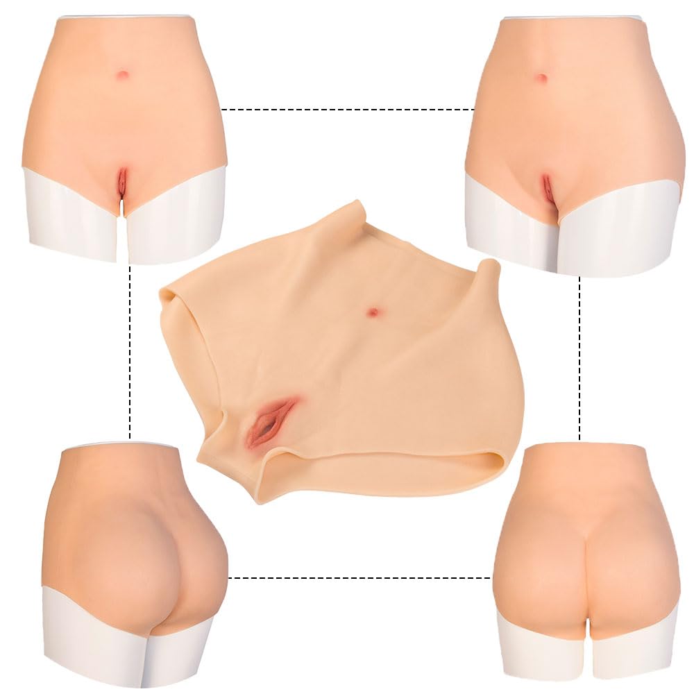 Crossdressing bielizna silikonowa bokserki do sukienki krzyżowej królowej, ukryta bielizna, Otwór 2, L